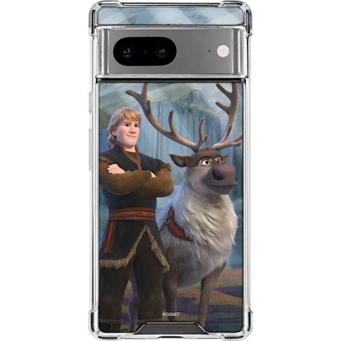 Disney Frozen II Kristoff and Sven Google Pixel 8 Clear Case